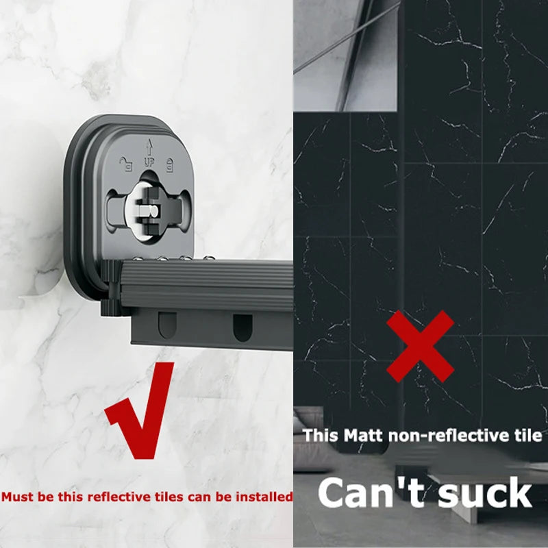 Folding Clothes Hanger Indoor Retractable Cloth Drying Rack Space Saving Home Laundry Clothesline Wall Mount Clothing Rack