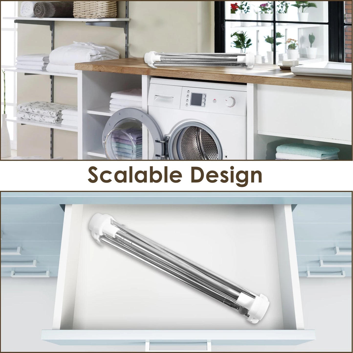 Collapsible Floor Stand Clothes Coat Hanger Stainless Steel Retractable Clothes Drying Rack for Home Dorm Camping Travel Outdoor