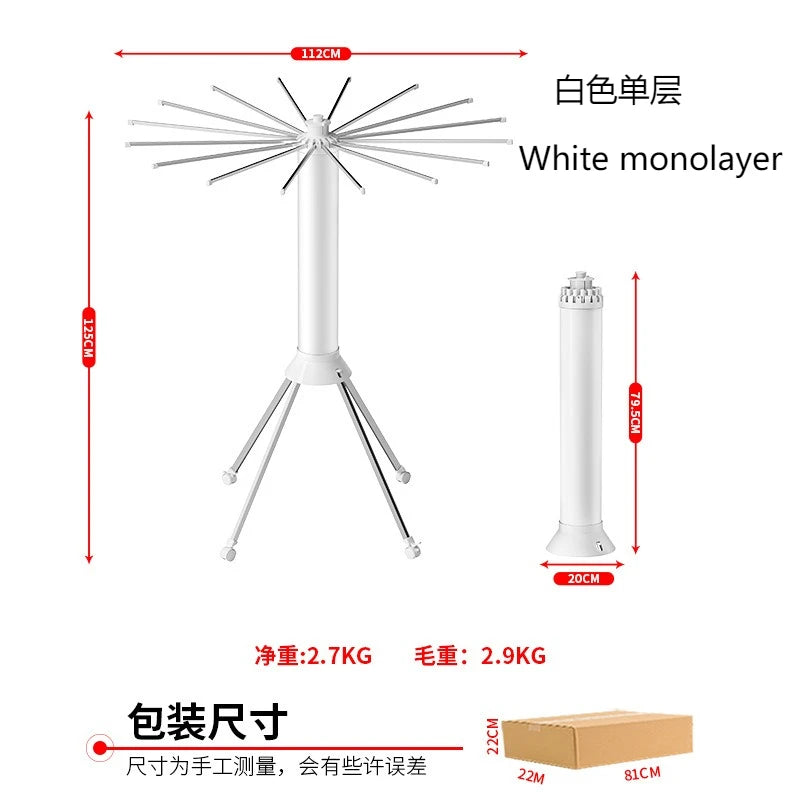 Balcony floor-to-ceiling octopus drying rack 360 ° rotating retractable folding octopus drying rack
