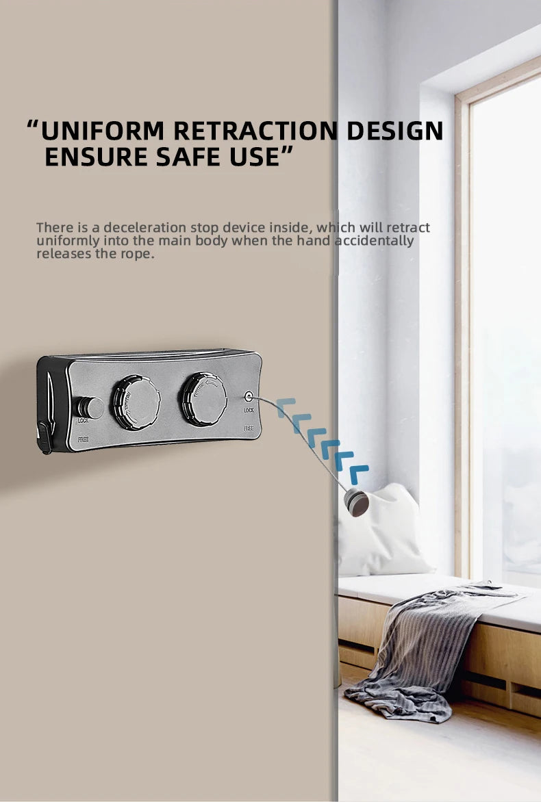 New Style Clothes Line Dryer Bathroom Drying Rack Clothes Rack Laundry Drying Hanger Double Layer WB3029