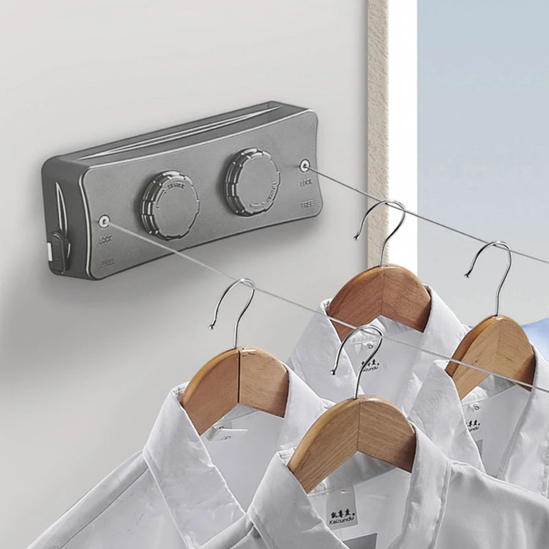 New Style Clothes Line Dryer Bathroom Drying Rack Clothes Rack Laundry Drying Hanger Double Layer WB3029