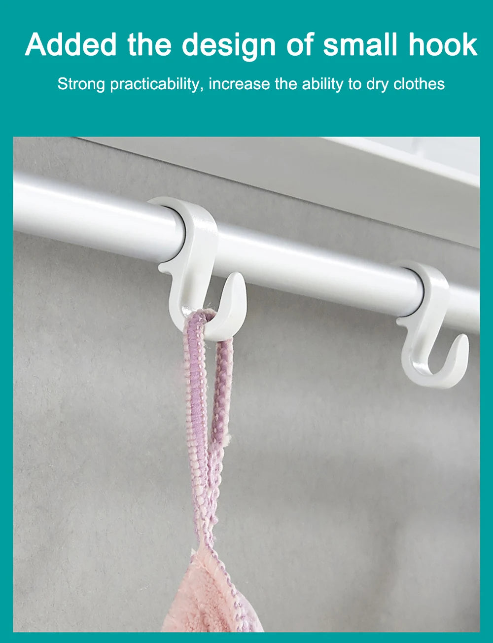 Wall-mounted Laundry Clothes Storage Drying Rack Retractable Invisible Folding Dryer Hanger White 7 Drying Rods