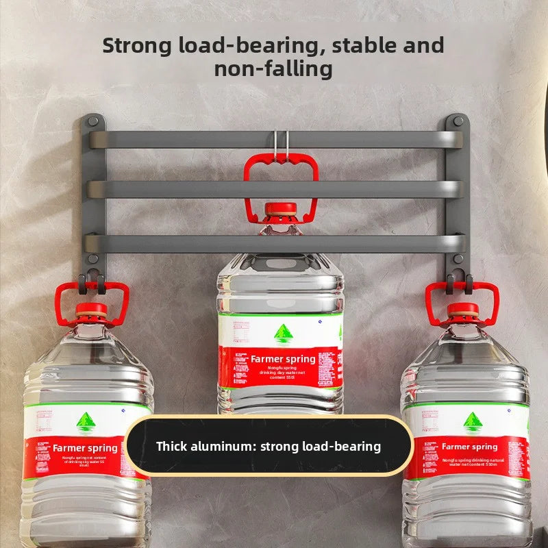 Bathroom space aluminum non-perforated wall-mounted shelves Towel racks Kitchen and bathroom pendants single-rod hanging rails