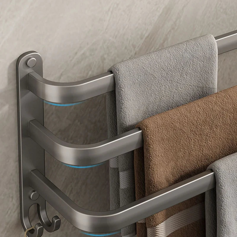 Bathroom space aluminum non-perforated wall-mounted shelves Towel racks Kitchen and bathroom pendants single-rod hanging rails