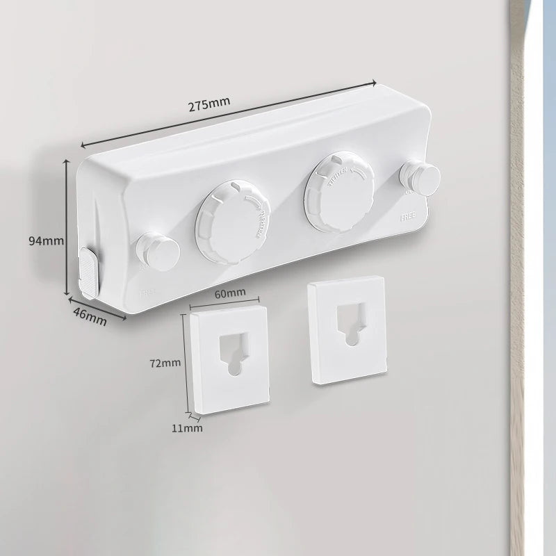 New Style Clothes Line Dryer Bathroom Drying Rack Clothes Rack Laundry Drying Hanger Double Layer WB3029