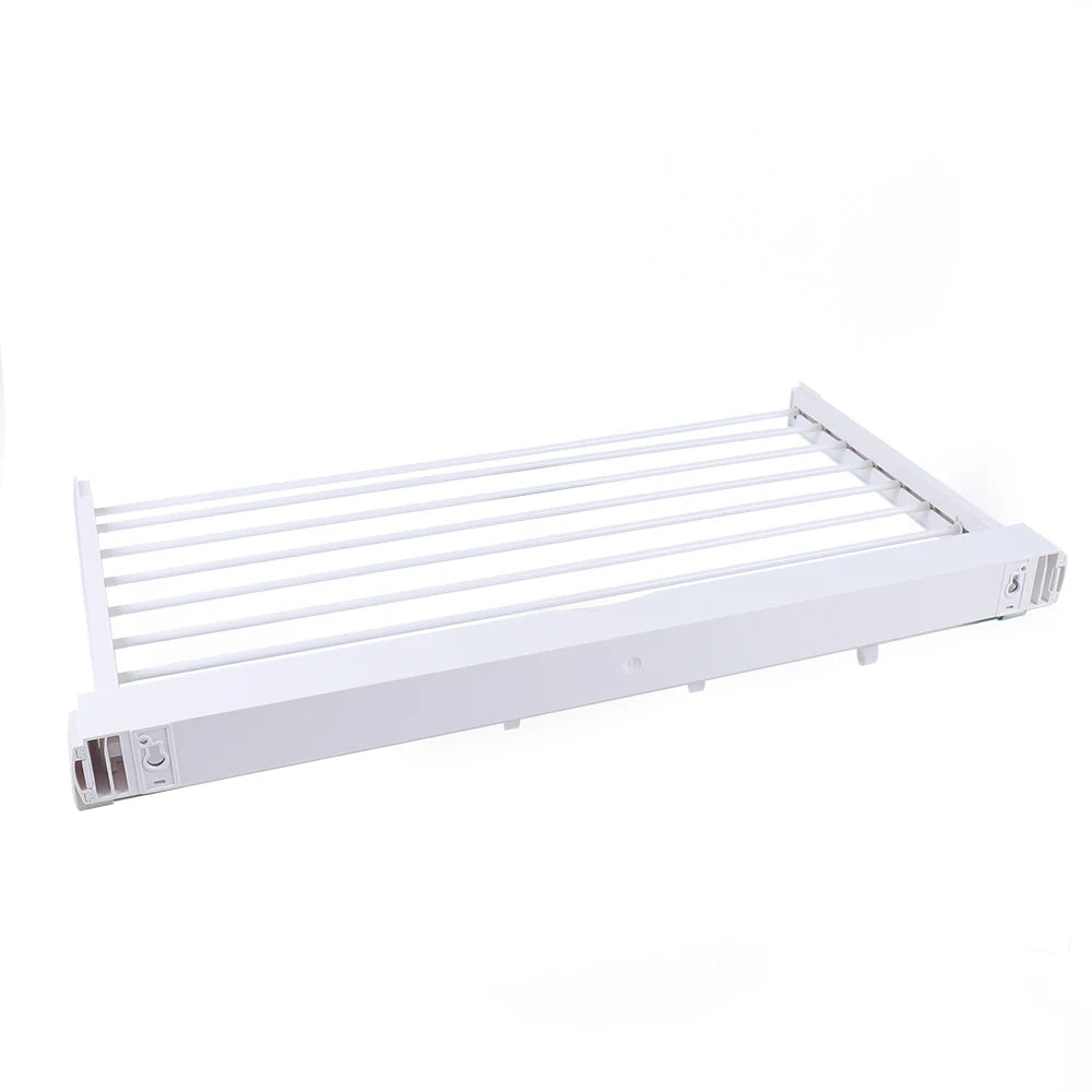 Wall-mounted Laundry Clothes Storage Drying Rack Retractable Invisible Folding Dryer Hanger White 7 Drying Rods