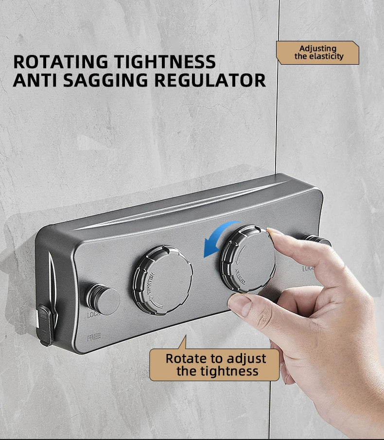 New Style Clothes Line Dryer Bathroom Drying Rack Clothes Rack Laundry Drying Hanger Double Layer WB3029